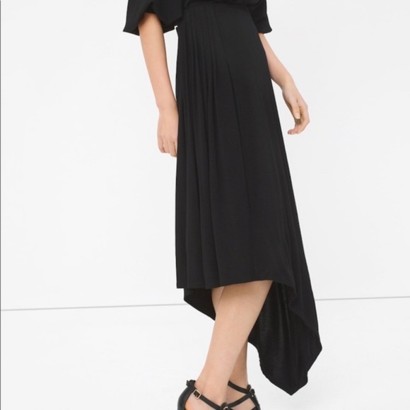 NWOT WHBM ASYMMETRIC PLEAT-WAIST MAXI SKIRT - Picture 3 of 4